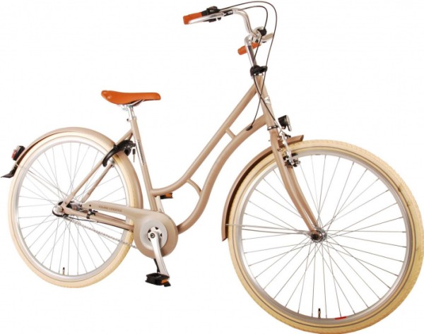 City-Bike, Damenfahrrad Lifestyle, 28 Zoll, 51 cm, 3G, Beige