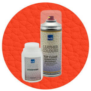 Lederfarbe 250ml mit TopClear in RAL 2004 Reinorange