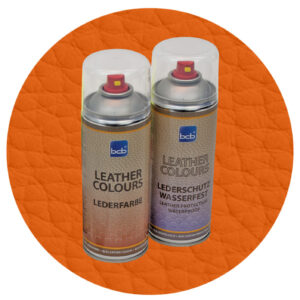 Lederfarbe mit TopClear in RAL 2009 Verkehrsorange