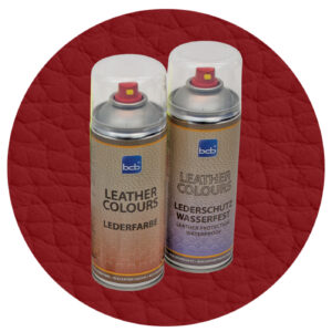 Lederfarbe mit TopClear in RAL 3004 Purpurrot