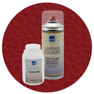 Lederfarbe 250ml mit TopClear in RAL 3004 Purpurrot