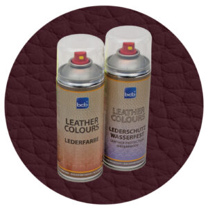 Lederfarbe mit TopClear in RAL 3007 Schwarzrot