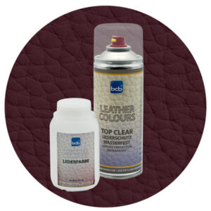 Lederfarbe 250ml mit TopClear in RAL 3007 Schwarzrot