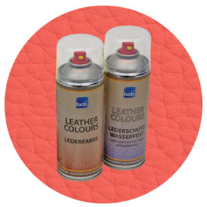 Lederfarbe mit TopClear in RAL 3022 Lachsrot