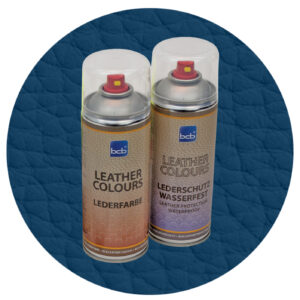 Lederfarbe mit TopClear in RAL 5001 Grünblau
