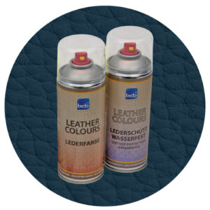 Lederfarbe mit TopClear in RAL 5008 Graublau