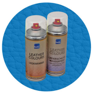 Lederfarbe mit TopClear in RAL 5012 Lichtblau