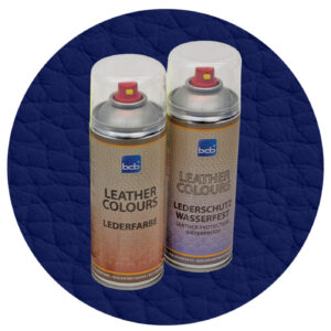 Lederfarbe mit TopClear in RAL 5013 Kobaltblau