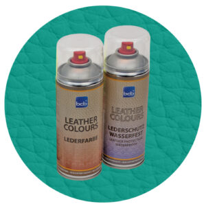 Lederfarbe mit TopClear in RAL 5018 Türkisblau