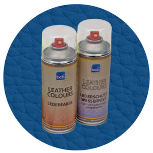 Lederfarbe mit TopClear in RAL 5019 Capriblau