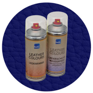 Lederfarbe mit TopClear in RAL 5022 Nachtblau