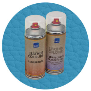 Lederfarbe mit TopClear in RAL 5024 Pastellblau