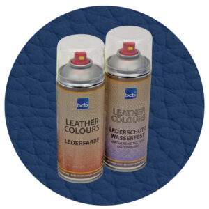 Lederfarbe mit TopClear in RAL 5026 Perlnachtblau