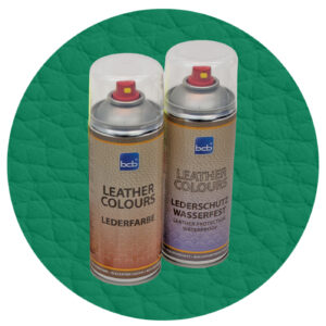 Lederfarbe mit TopClear in RAL 6000 Patinagrün