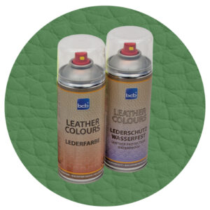 Lederfarbe mit TopClear in RAL 6011 Resedagrün