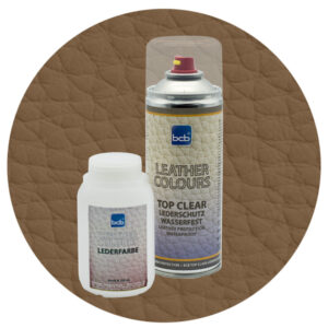 Lederfarbe 250ml mit TopClear in RAL 7008 Khakigrau
