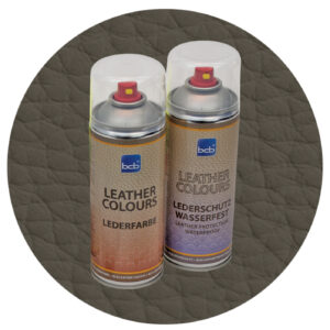 Lederfarbe mit TopClear in RAL 7013 Braungrau
