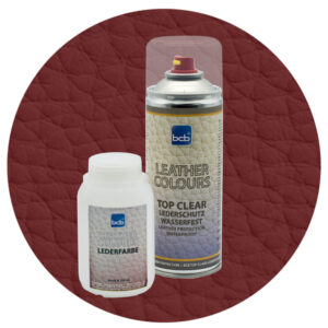 Lederfarbe 250ml mit TopClear in RAL 8012 Rotbraun