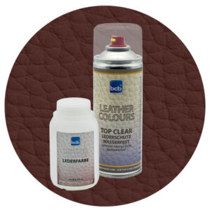 Lederfarbe 250ml mit TopClear in RAL 8016 Mahagonibraun