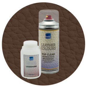 Lederfarbe 250ml mit TopClear in RAL 8028 Terrabraun