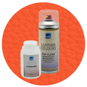 Lederfarbe 250ml mit TopClear in RAL 2008 Hellrotorange