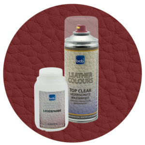 Lederfarbe 250ml mit TopClear in RAL 3009 Oxidrot