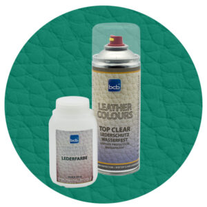 Lederfarbe 250ml mit TopClear in RAL 5021 Wasserblau