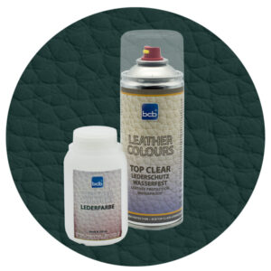 Lederfarbe 250ml mit TopClear in RAL 6012 Schwarzgrün