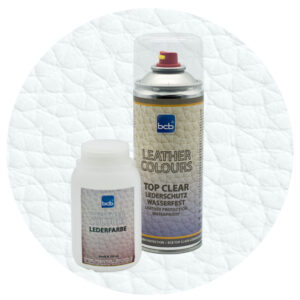 Lederfarbe 250ml mit TopClear in RAL 9010 Reinweiss