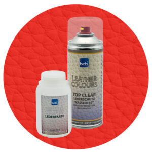 Lederfarbe 250ml mit TopClear in RAL 2002 Blutorange
