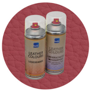 Lederspray mit TopClear in RAL 3032 Perlrubinrot