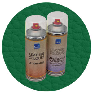 Lederspray mit TopClear in RAL 6026 Opalgrün