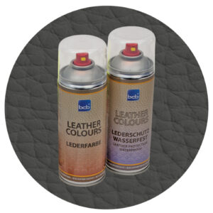Lederspray mit TopClear in RAL 7022 Umbragrau
