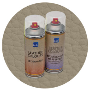 Lederspray mit TopClear in RAL 7034 Gelbgrau