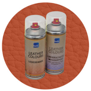Lederspray mit TopClear in RAL 8023 Orangebraun