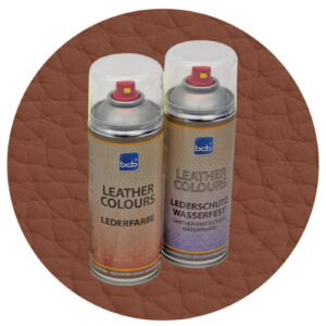 Lederspray mit TopClear in RAL 8029 Perlkupfer