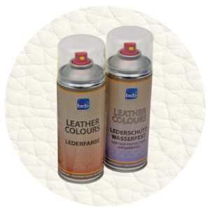 Lederspray mit TopClear in RAL 9001 Cremeweiss