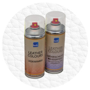 Lederspray mit TopClear in RAL 9003 Signalweiss