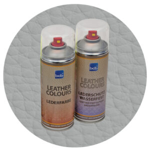 Lederspray mit TopClear in RAL 9006 Weissaluminium