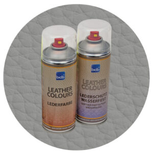Lederspray mit TopClear in RAL 9007 Graualuminium