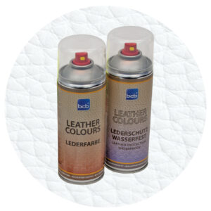 Lederspray mit TopClear in RAL 9016 Verkehrsweiss