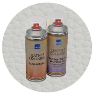 Lederspray mit TopClear in RAL 9018 Papyrusweiss