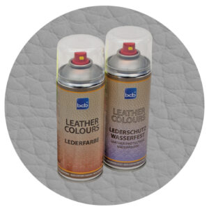 Lederspray mit TopClear in RAL 9022 Perlhellgrau
